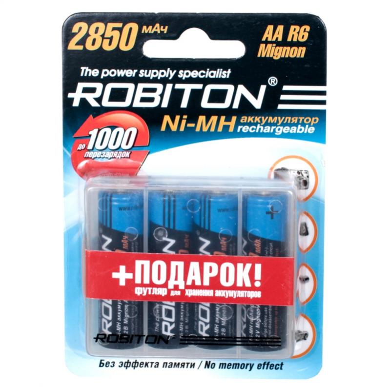 Аккумулятор аа robiton. Аккумулятор АА Robiton 2850mhaa sr2. Бокс на 4 батареи АА. Аккумулятор АА без эффекта памяти. MHA батарея.