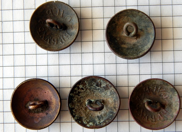 Медные пуговицы царской россии без рисунка